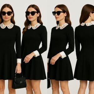KATE SPADE Carson Embellished Peter Pan Collar